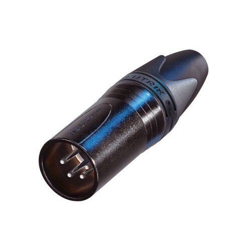 Neutrik NC4MXX 4 Pin XLR Male Connector w/ Black Housing & Silver Contacts