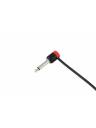 Cable Techniques Low-Profile Right Angle 1/4in TS w/Standard Cap - Red