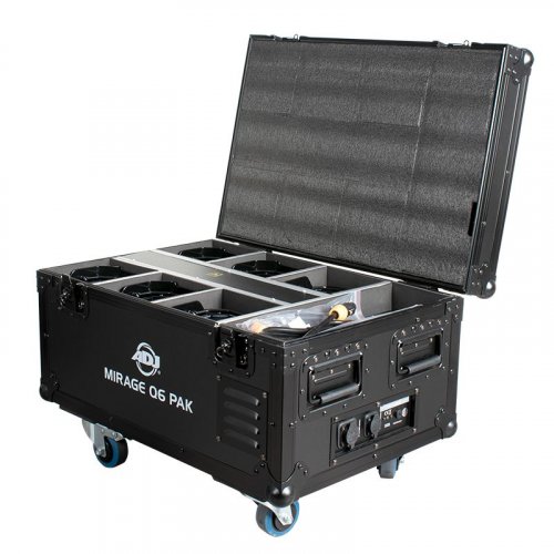ADJ 6x MIRAGE-Q6-IP Fixtures with Flight Case & Remote - Black
