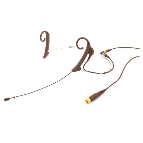 THOR SHADOW SH20 Dual Ear Headworn Mic w/MicroDot Cable - Brown, LEMO Adaptor