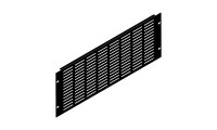 Penn-Elcom 4U Black Flanged Rack Panel with Horizontal Vents