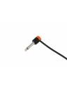 Cable Techniques Low-Profile Right Angle 1/4in TS w/Standard Cap - Orange