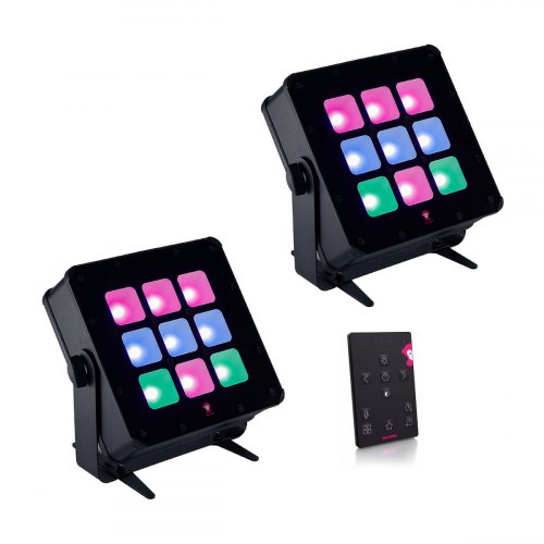 Ape Labs Marvel Pix Wash RGBwWcWL Battery-Powered Pixel LED - Set of 2