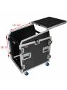 ProX 13U Top Mixer-DJ 12U Rack Combo Flight Case W-Laptop Shelf and Casters