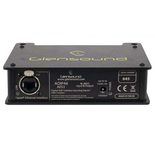 Glensound AoIP44 AES3 AES3 interface for Dante/ AES67
