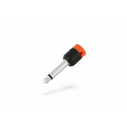 Cable Techniques Low-Profile Right Angle 1/4in TS w/Standard Cap - Orange