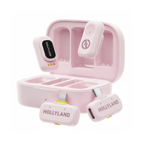 Hollyland LARK A1 Combo Wireless Microphone System - Cloud Pink
