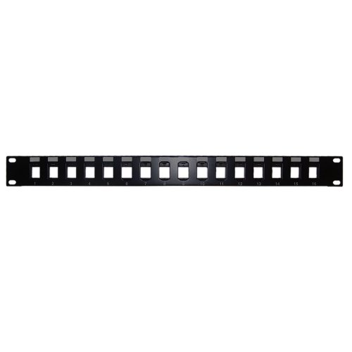 AVShop 1U Keystone Rack Panel 16-Port