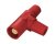 Hubbell HBLTR Camlock T Splitter ( Male / Female / Female ) - Red