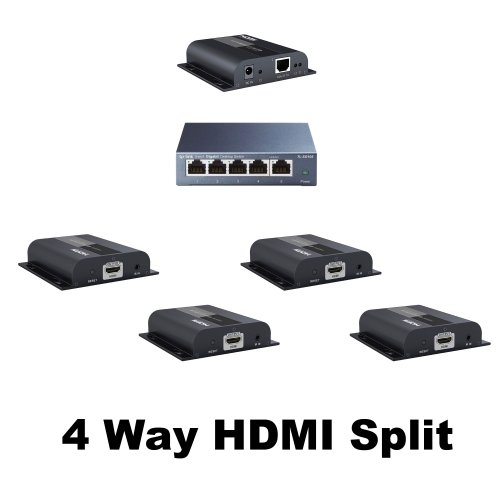 AVShop 1 to 4 HDMI Extender Splitter over Network