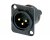 Neutrik NC3MD-S-1-B 3-Pin XLR Male D-Mount Screw Term (Black/Gold)