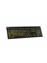 Logickeyboard Large Print Yellow on Black NERO Slimline Keyboard - PC