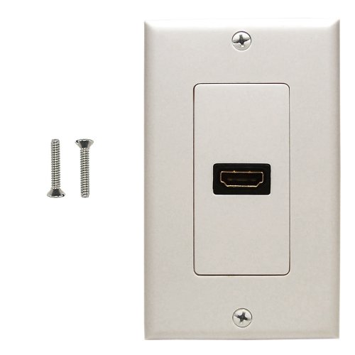 AVShop HDMI Wall Plate Kit - 1 Port (White)