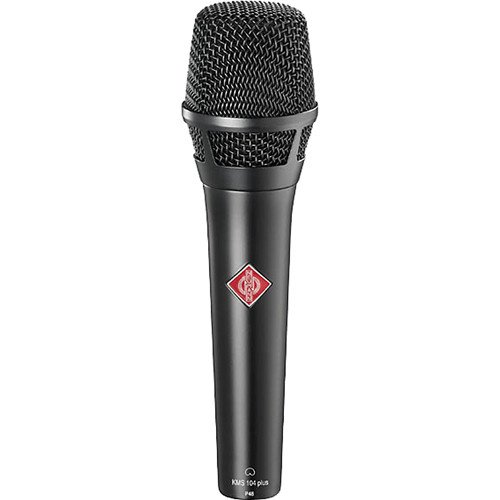 Neumann KMS 104 BK Plus Studio Grade Cardioid Stage Microphone (Black)
