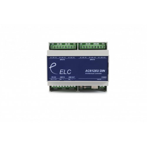 ELC AC612DIN DMX Controller 12x 512 DMX Channel Memory DIN-Rail Connections USB