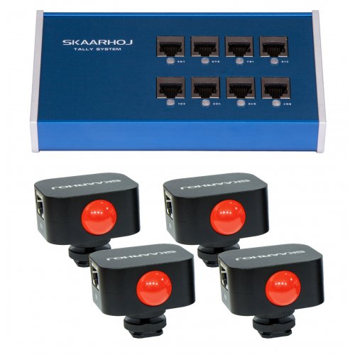 SKAARHOJ ETH-TALLY-LINK-V2-x4 Tally System for 4 Cameras