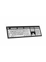 Logickeyboard Large Print Black on White NERO Slimline Keyboard - PC