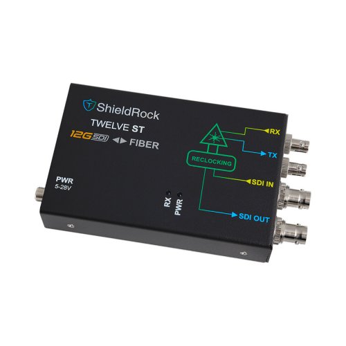 ShieldRock TWELVE-ST TX/RX Bidirectional 12G-SDI Optical Fiber Converter