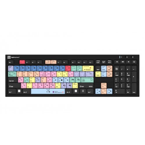 Logickeyboard Premiere Pro CC Nero Slimline Keyboard - PC