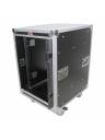 ProX 16U 24in Vertical Rack Shock Mount Case w/ Sliding Slam Doors, Wheels