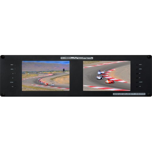 Delvcam 3GHD/SD Multiformat Dual 7in Rackmount Monitor