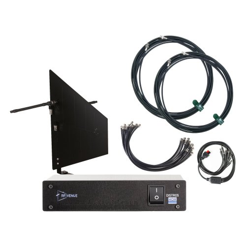 RF Venue DISTRO5 HDR Distribution Bundle w/ Fin Wall-Mount Antenna (Black)