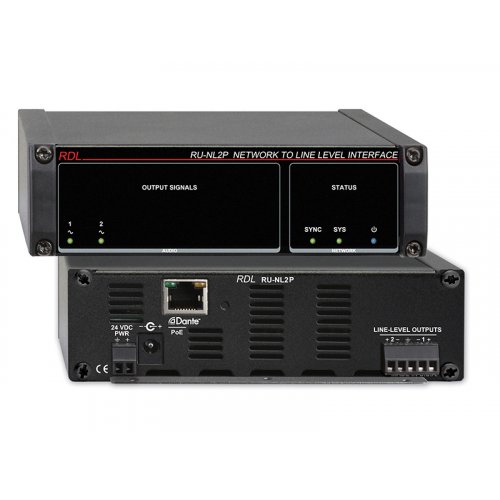RDL RU-NL2P Dante to Line Level Interface w/ PoE