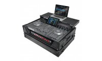 ProX Denon Prime 4 Road Case w/ Tray, Wheels & LEDs - Black