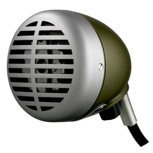 Shure 520DX inGreen Bulletin Harmonica Microphone