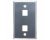 AVShop Keystone Wall Plate - 2 Port - Stainless Steel
