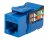 Vertical Cable CAT5E Data Grade Keystone Jack, RJ45, 8×8, Blue