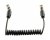 Shape 10-inch Coiled SDI BNC Cable w/ 90-Degree Connectors