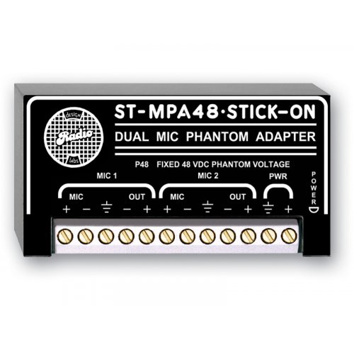 RDL ST-MPA48 Dual Microphone Phantom Adapter - 48 V