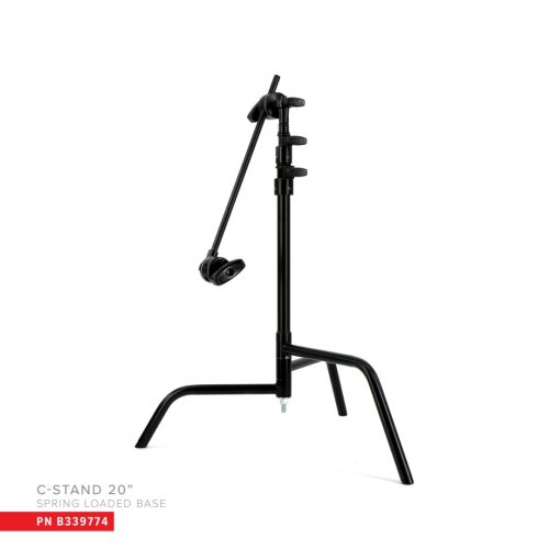 Matthews 20in Double Riser C-Stand w/ Grip Head + Arm 5.25ft - Black