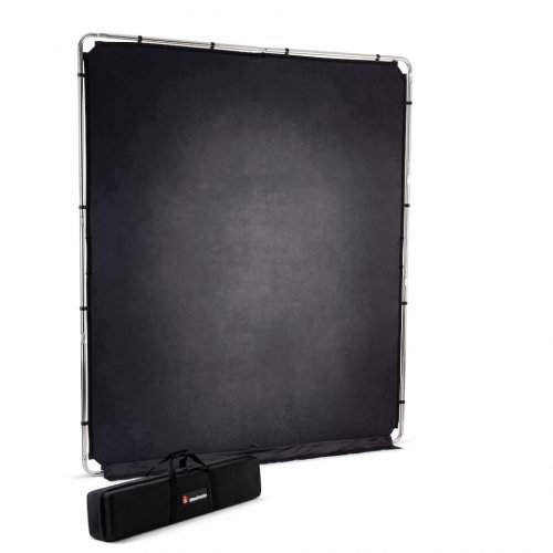 Manfrotto EzyFrame Vintage Background Kit - 2 X 2.3m (6\'7\" X 7\'5\") - Pewter