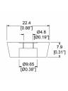 Penn-Elcom Rubber Feet Small Tapered Foot