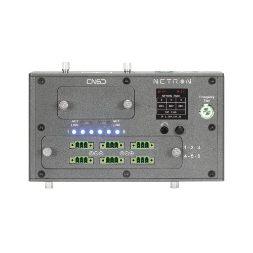 Obsidian Control EN6D DIN Rail/Wall Mount 6-Port Ethernet to DMX Gateway