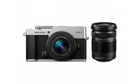 OM System PEN Compact Camera w/14-42mm & 40-150mm Lens Kit - Silver