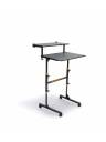 RocknRoller Compact 2-Tier Travel Keyboard Stand w/Shelf Bundle