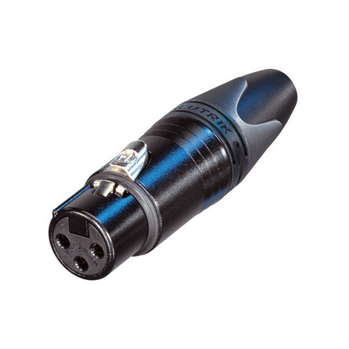 Neutrik NC3FXX-BAG 3 Pin XLR Female Connector (Black/Silver)