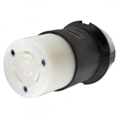 Hubbell HBL2613 Female Black Twist Lock 30a 125v 2P3W L5-30