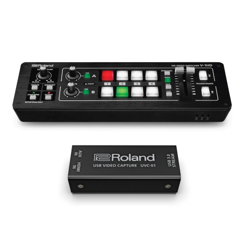 Roland V-1HD 4-Channel HDMI Video Switcher/Mixer Streaming Bundle