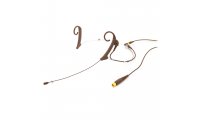 THOR SHADOW SH20 Dual Ear Headworn Mic w/MicroDot Cable - Brown, 3.5mm Adaptor