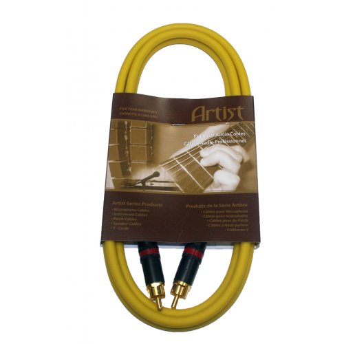 BRTB DJ Coloured RCA to RCA Cable - Yellow BRTB DJ Coloured RCA to RCA Cable - Yellow