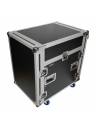 ProX 13U Top Mixer-DJ 12U Rack Combo Flight Case W-Laptop Shelf and Casters