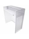 ProX VISTA DJ Booth Facade Table Station w/ Scrim Kit and Travel Bag - White