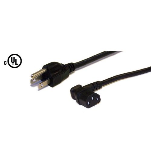 IEC Power Cable 18AWG Left-Angle - 3 Foot