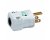Hubbell Straight Blade Devices Male Plug - White