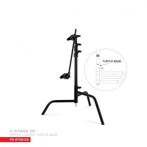 Matthews 20in C-Stand w/ Turtle Base + Arm 5.25ft - Black