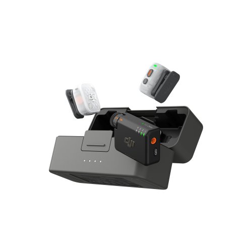 DJI Mic Mini 2S Wireless Mic System w/Internal Recording (2 TX/1 RX/Charge Case)